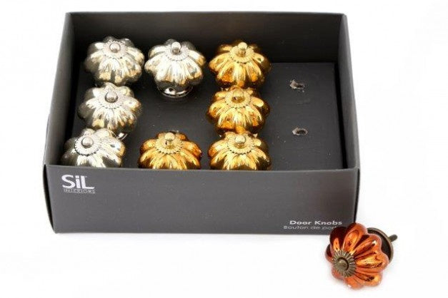 Metal floral draw knobs