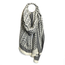 Load image into Gallery viewer, Reversible multi chevron weave scarf
