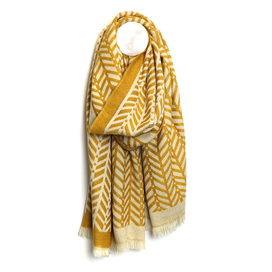 Reversible multi chevron weave scarf