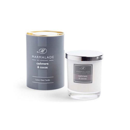 Cashmere and Cocoa Medium Large Glass Candle - Little Gems Interiors