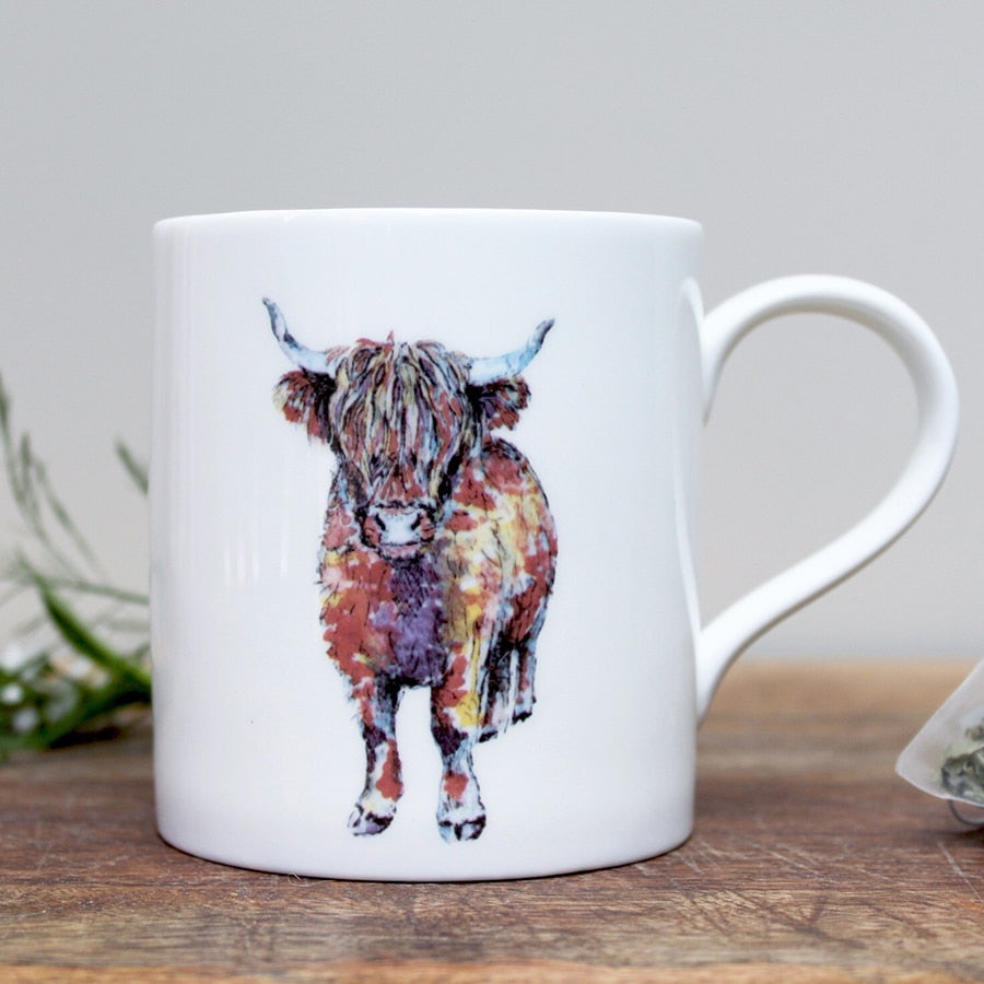 Highland Cow Fine Bone China Mug in a Gift Box