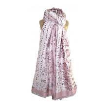 Load image into Gallery viewer, Silver Snakeskin Scarf Dusky Pink
