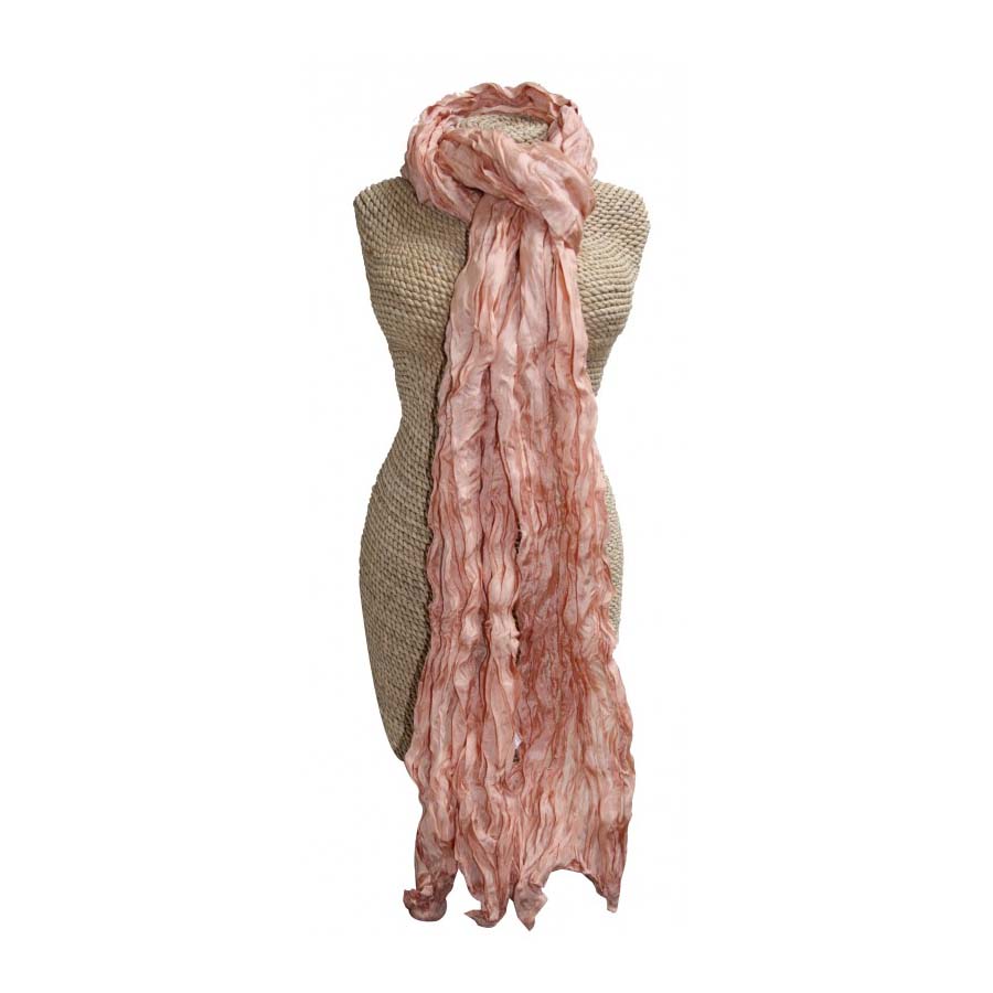 Silk Crinkle Scarf Dusky Pink