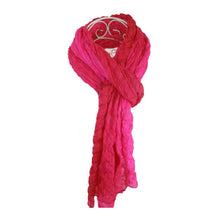 Load image into Gallery viewer, Silk Crinkle Scarf Hot Pink
