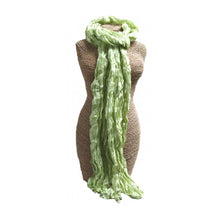 Load image into Gallery viewer, Silk Crinkle Scarf Pistachio
