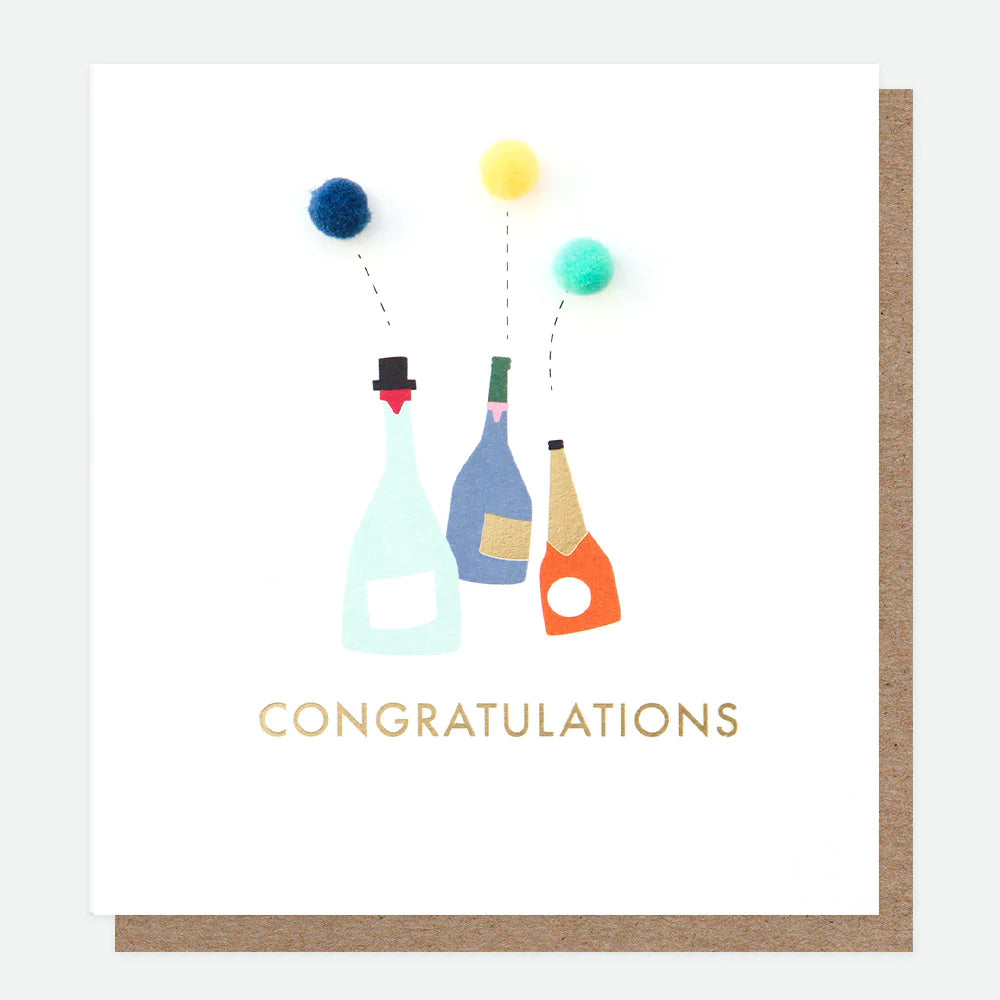 Mini Poms Bottles Congratulations Card