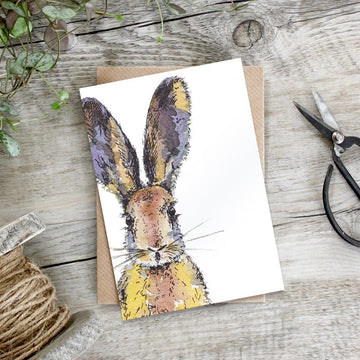 Coloured Hare card
