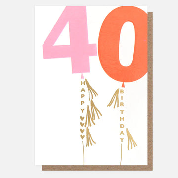 Number 40 Female Card