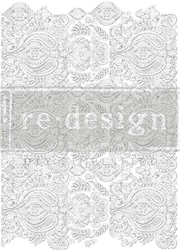 White Engraving Redesign with Prima Decor Transfer