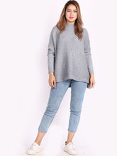 Load image into Gallery viewer, Funnel Neck Knitted Ribbed Jumper
