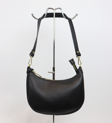 Leather Shoulder Moon Shape Bag