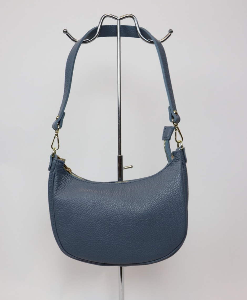 Leather Shoulder Moon Shape Bag