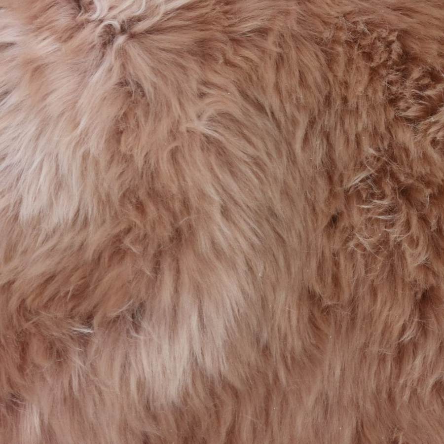 Sheepskin Rug Long Wool Rose Pink