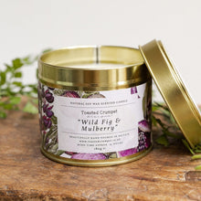 Load image into Gallery viewer, Wild Fig &amp; Mulberry Candle in a Matt Gold Tin
