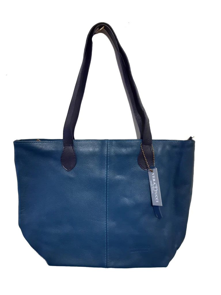 Vera Tucci Leather Shopper Bag