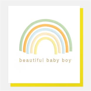 Beautiful Baby Boy Rainbow Card