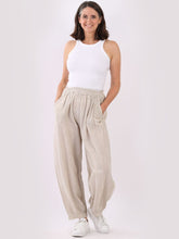 Load image into Gallery viewer, Italian Plain Stone Wash Relaxed Fit Cotton Slouchy Trouser
