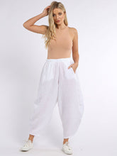 Load image into Gallery viewer, Italian Linen Relaxed Cocoon Plain Trouser
