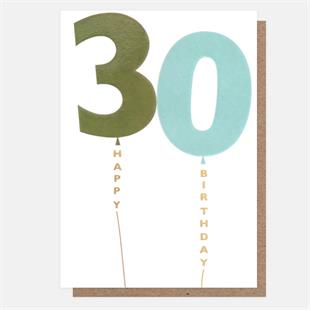 Number 30 Age Cards