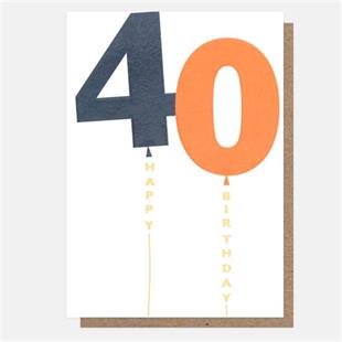 Number 40 Male Card