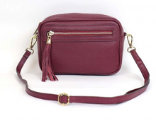 Load image into Gallery viewer, Leather Bag with Tassel - various colours - Little Gems Interiors
