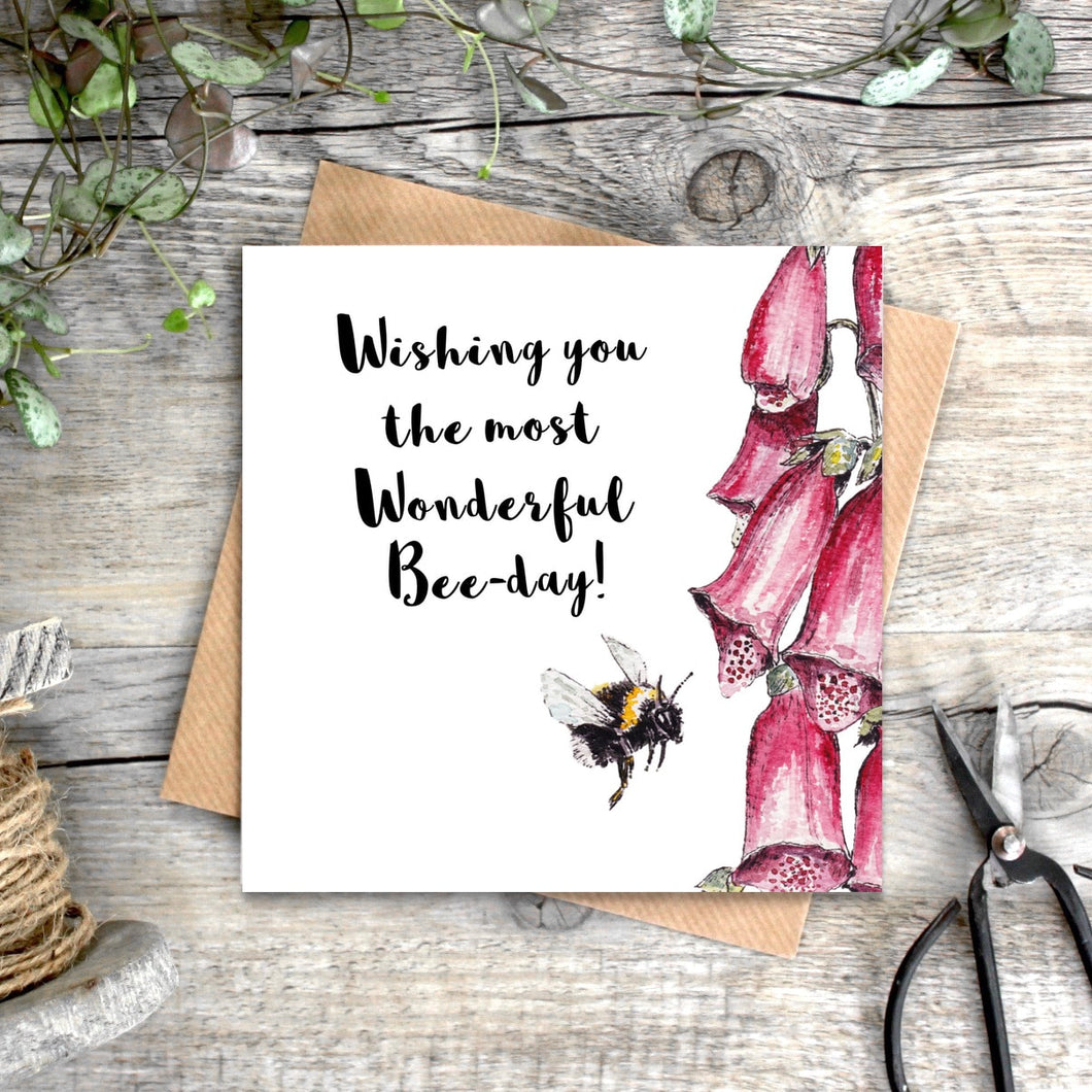 Wishing You the Most Wonderful Bee-day card - Little Gems Interiors