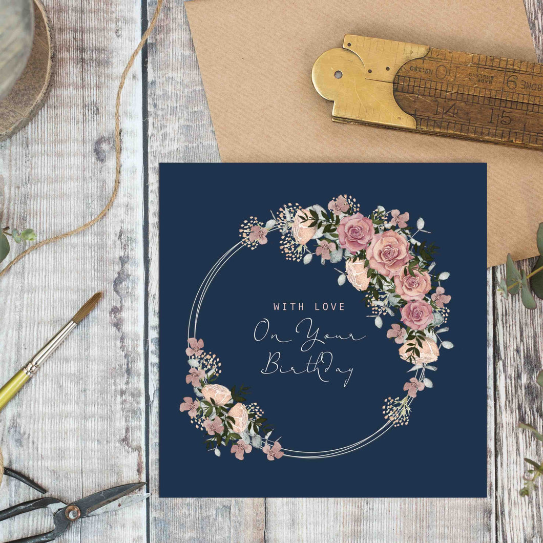 With Love on Your Birthday card - Little Gems Interiors