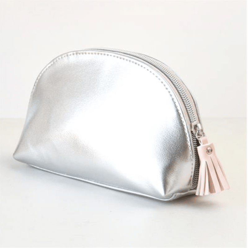 Silver Halfmoon Cosmetic Bag - Little Gems Interiors