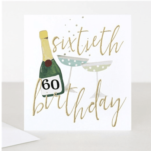 Bubbles 60th Birthday Card - Little Gems Interiors