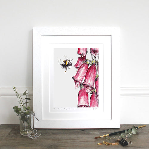 Woodland Glimpse 10×12″ mounted fine art print - Little Gems Interiors