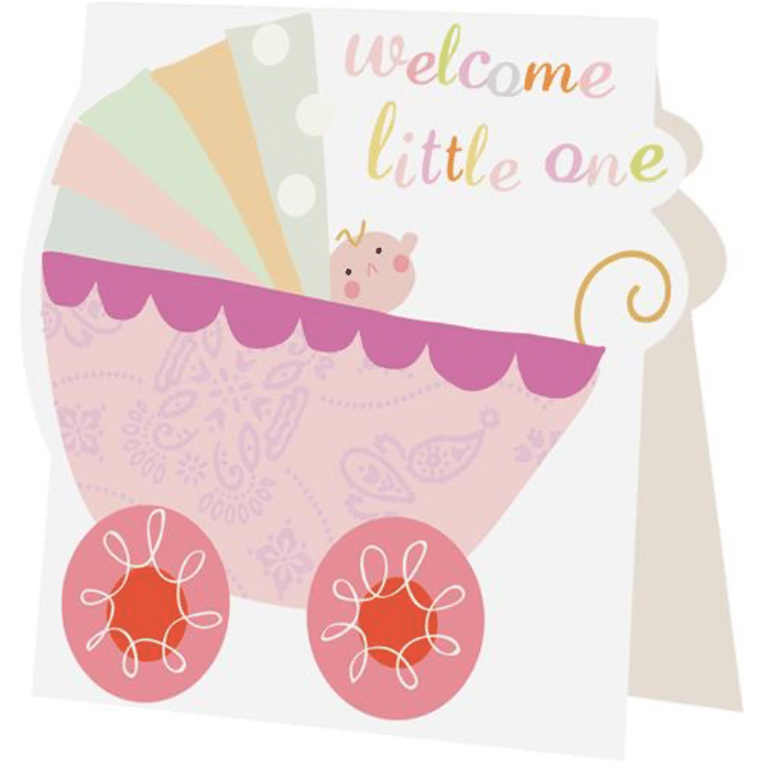 Welcome Little One Girl Card - Little Gems Interiors