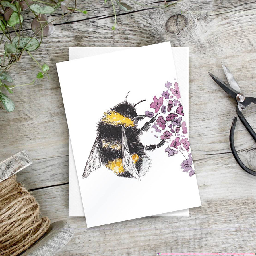 Lavender Love (Bee) – Set of 6 notecards - Little Gems Interiors