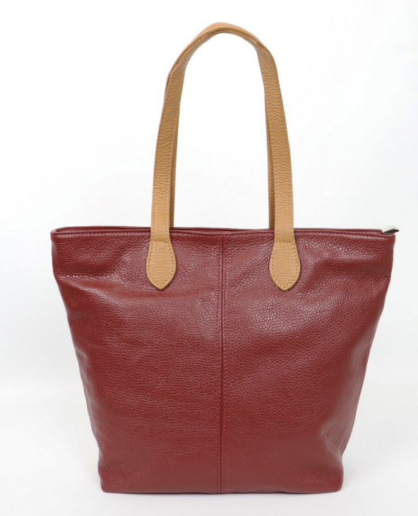 Leather Shoulder/Holdall Bag - Duo Tone - various colours - Little Gems Interiors