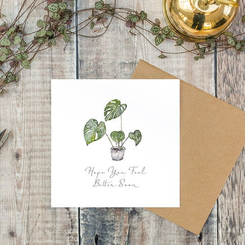 Hope You Feel Better Soon card - Little Gems Interiors