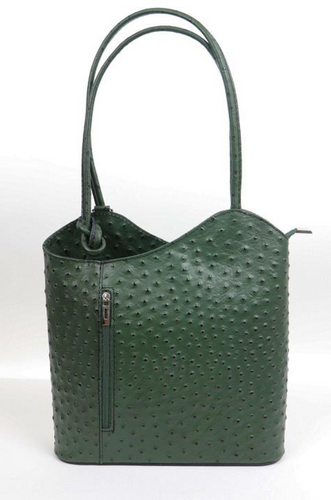 Leather Back pack - Ostrich - Single Tone - various colours - Little Gems Interiors