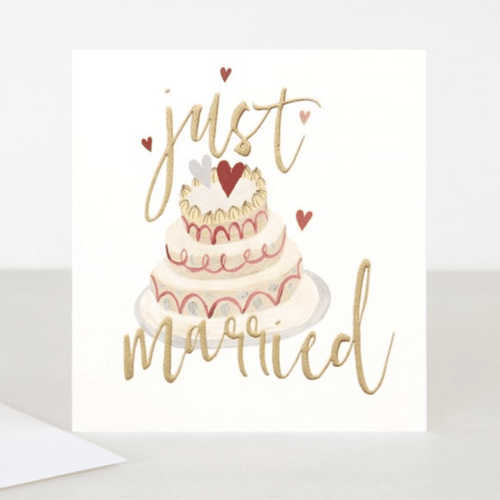 Just Married Cake Wedding Card - Little Gems Interiors